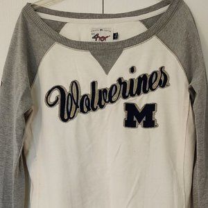 Michigan Wolverines Ladies Sweatshirt.  4her by Carl Banks, Athletic NYC Fashion